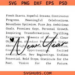 New Year Words svg, Winter svg, New years eve svg, Retro New Years Eve svg