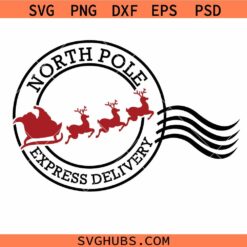 North Pole Express Delivery SVG, North Pole mail SVG