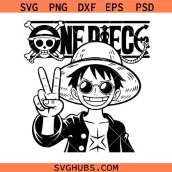 One Piece Style Anime PNG SVG, One Piece Luffy SVG PNG, Anime One Piece SVG