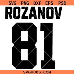 Rozanov 81 Hockey Jersey SVG PNG, New York islanders svg, Boston Bears Game Changers SVG PNG