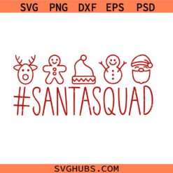 Santa Squad SVG, Christmas SVG, Kids Christmas Squad SVG