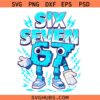 Six Seven Ice Cream Drip 67 Meme SVG PNG,Six Seven Baseball Number SVG,Six Seven Italian Brainrot Kids Gaming Meme Png SVG