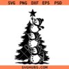 Snowman Stack Christmas Tree SVG