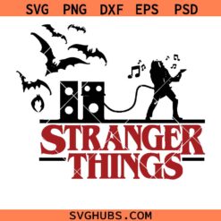 Stranger things Eddie Munson guitar SVG