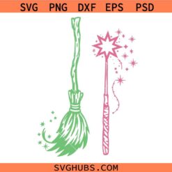 Wicked Wand Broomstick SVG