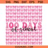 100 Days Of School Coquette Bow Svg, 100 Days of School Svg, 100th Day Of School Teacher Girl PNG SVG