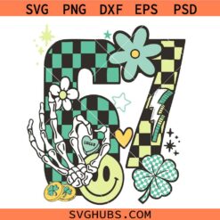6 7 Saint Patrick Png SVG, St Patricks 67 SVG, Six Seven St Patrick SVG, Lucky SVG, Funny St Patricks Day SVG