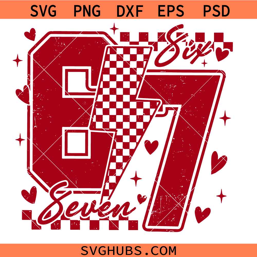 Funny 67 Lightning Valentine Svg, Funny 67 Valentine Svg, Valentine Svg