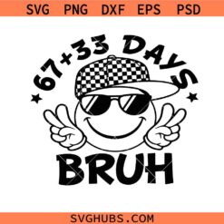100 Days Of School Bruh Svg, 100 Days Of School Png, School Svg