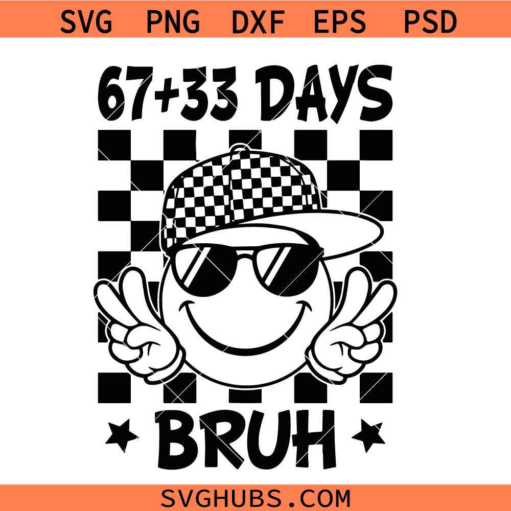 100 Days Of School Bruh Svg, 100 Days Of School Svg, School Bruh Svg