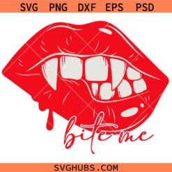 Bite Me SVG PNG, Bite Me Lips Valentine svg png, Bite me Vampire Lips Halloween svg png