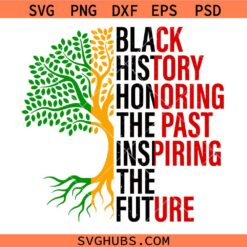 Black History Honoring Pride Tree SVG, Black History Month Tree SVG, Juneteenth Month SVG