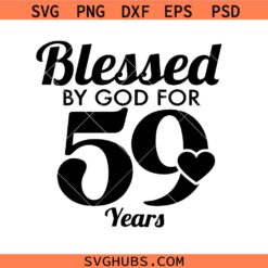 59th birthday svg, 59th happy birthday svg, 59 birthday svg, birthday queen svg, 59 and fabulous svg, birthday squad svg