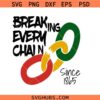 Breaking every chain Juneteenth since 1865 svg, Juneteenth SVG, They are not like us svg,