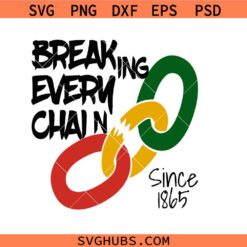 Breaking every chain Juneteenth since 1865 svg, Juneteenth SVG, They are not like us svg,