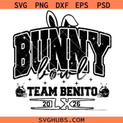 Bunny Bowl Png svg, Football Bowl Halftime Svg, Football Fan svg, The Benito Bowl Svg