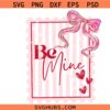 Coquette Valentines Postage Stamp svg, Preppy Painted Bow Valentines svg, Be Mine Valentines Heart Png svg