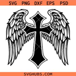 Cross With Wings Svg, Cross And Wings Svg, Cross Svg