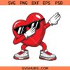 Dabbing Valentine heart SVG, Dabbing heart SVG, Valentine SVG PNG