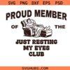 Just Resting My Eyes Svg PNG, Dad svg png, Father's Day svg png, Dad T Shirt svg png, Father sleeping chair svg png,