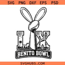 Bunny Bowl svg Png, The Benito Bowl Svg, Football Bowl Halftime Svg, Football Fan svg