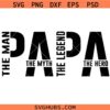 Fathers Day svg, Dad the Man svg, Daddy Png, Dad svg, Papa svg