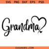Grandma Svg Png, Grandma Heart Svg Png, Mother's Day Gift Svg Png, Valentines Svg Png, Grandmother Svg png,