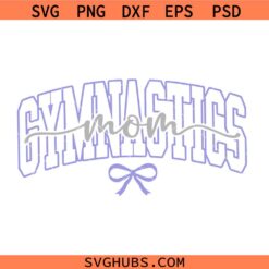 Gymnastics Mom Svg Png, Gymnast Varsity Cute Chic Svg Png, Mother’s Day Svg Png, Purple Silver Black White svg png