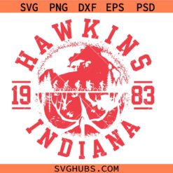 Hawkins Indiana 1983 Svg, Up Side Down Svg, Indiana 1983 Svg
