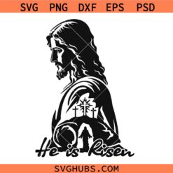 He is Risen Jesus Svg Png, Luke 24:6 Svg Png, Easter Svg Png, Christian Svg Png, Easter Bible Verse Svg Png