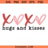 Hugs and Kisses SVG PNG, Xoxo Svg, Valentine Vibes Svg, Love Svg