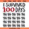 I Survived 100 Days Svg Png, Boy 100 Days of School SVG, 100th Day of School Svg