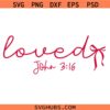 Loved John 3:16 Svg, John 3:16 Svg, Christian Svg