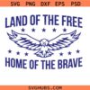 4th of July svg png, Land of the Free svg png, American Flag svg png, America 1776 svg png, Independence Day svg png, Patriotic Eagle Svg Png