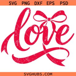 Love SvG, Love PNG, Red Love Coquette Bow Png, Love Coquette Bow svg