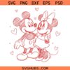 Valentine Mickey and Minnie Svg, Mickey and Minnie Svg, Valentine Svg