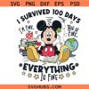 Mouse I Survived 100 Days Of School Svg, It's Fine Everything Is Fine Svg, Anxiety School Svg, Funny 100 Days Svg