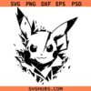 Pikachu from shards svg png, Pikachu SVG, Pokemon Characters SVG, Pokemon Pikachu SVG