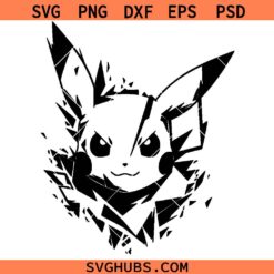 Pikachu from shards svg png, Pikachu SVG, Pokemon Characters SVG, Pokemon Pikachu SVG