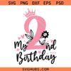 Second Birthday Svg Png, 2 Years Old svg png, Girl Princes svg png, Birthday Svg Png,
