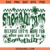 Shenanigans Shamrock St Patricks PNG SVG, St Patrick Irish funny svg Png, İrish girly Lucky Png SVG