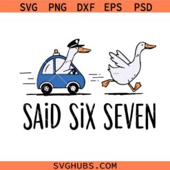 Silly Goose On The Loose 67 svg, Said Six Seven Silly Goose svg