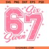 Six Seven Meme SVG, Funny 7th Birthday SVG, I Was 6 Now I Am 7 PNG SVG