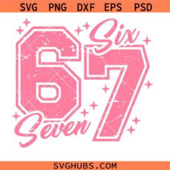 Six Seven Meme SVG, Funny 7th Birthday SVG, I Was 6 Now I Am 7 PNG SVG