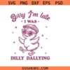 Sorry I'm Late Duck Meme SVG, Dilly Dallying Silly Goose SVG PNG, Trendy Cute Goose Svg Png, Duck svg png