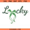 St Patricks Day svg png, Lucky Coquette Bow svg png, Shamrock svg png, Lucky clover Svg png