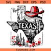 Texas State Vector svg png, Cowboy Hat svg png, Texas State Outline with Cowboy Hat svg