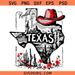 Texas State Vector svg png, Cowboy Hat svg png, Texas State Outline with Cowboy Hat svg