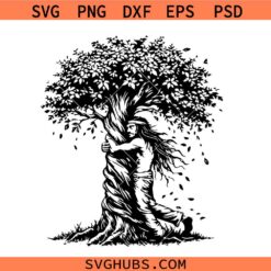 Tree hugger svg, nature svg, tree svg, beauty, people, drawing, nature lover svg,
