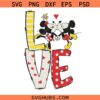 Love Mickey and Minnie Svg, Mickey and Minnie Svg, Valentine Svg